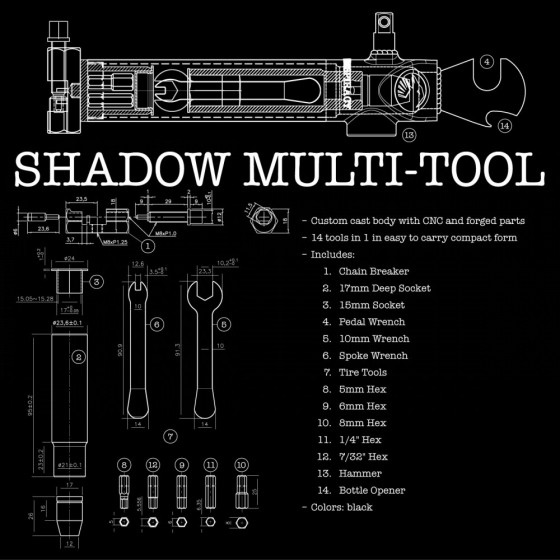 Multiklíč - SHADOW Multi-Tool - Chrome