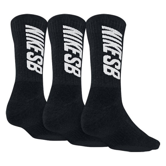 Ponožky - NIKE SB Crew 3-packs 2014 - černá