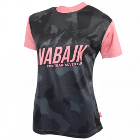 Dámský dres - NABAJK Kubba SS 2024 - Black camo / Old Pink