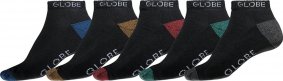 Ponožky - GLOBE Ingles Ankle Sock 5 Pack Assorted 