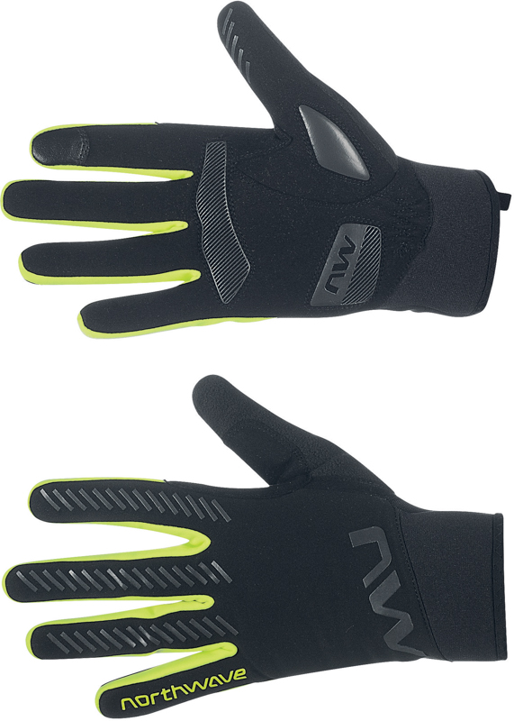 Rukavice - NORTHWAVE Active Gel Glove - Black/Yellow fluo L