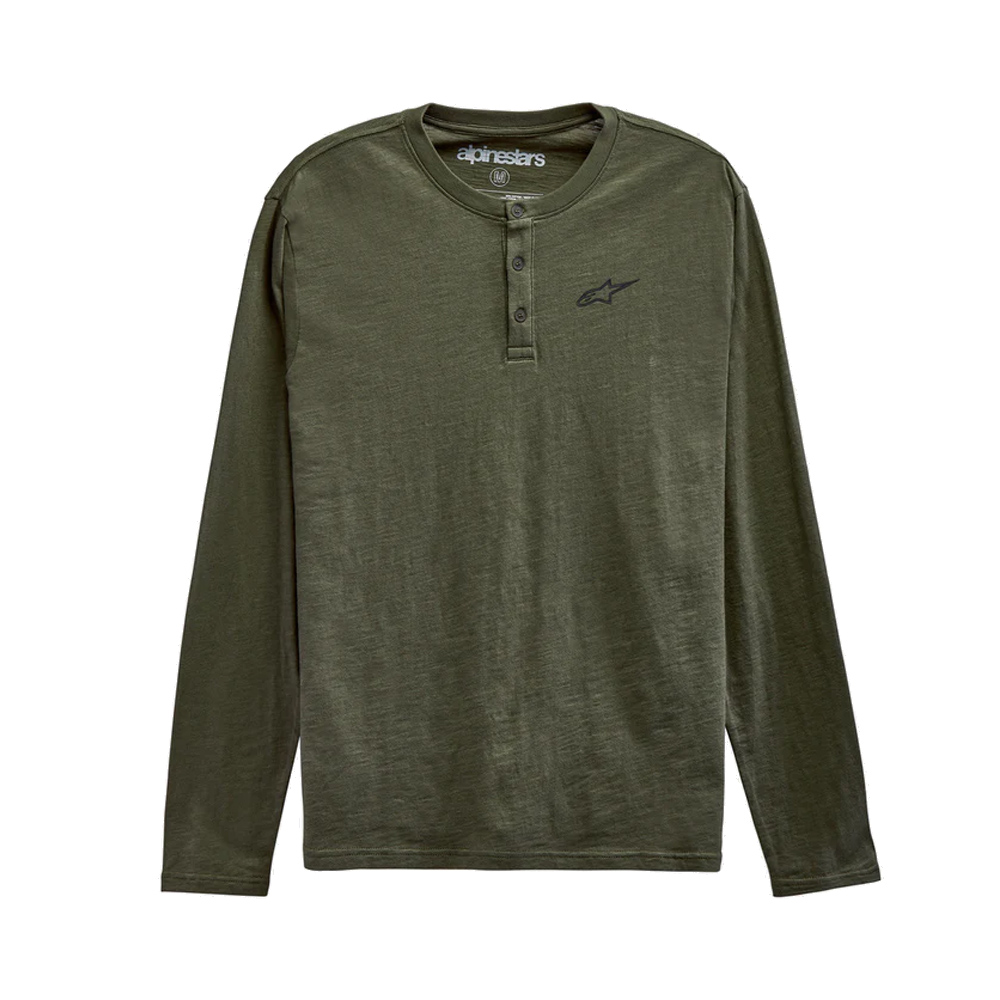 Triko ALPINESTARS Gravel Henley Military Green DOOKIE.cz