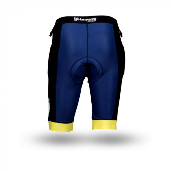 Kraťasy - HUSQVARNA Accelerate DH Shorts 2021 - Blue/Yellow