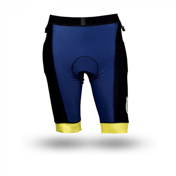 Kraťasy - HUSQVARNA Accelerate DH Shorts 2021 - Blue/Yellow
