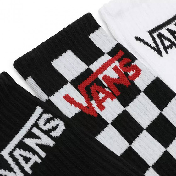 Ponožky - VANS Classic crew 3 páry - Black / Checkerboard