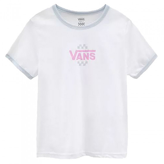 Dámské triko - VANS Summer Schooler Ringer - bílá/modrá