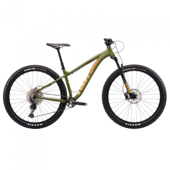 Horské MTB kolo - KONA Honzo 2021 "L" - Satin Fatigue Green / Gloss Yellow, Nicotine & Fl  