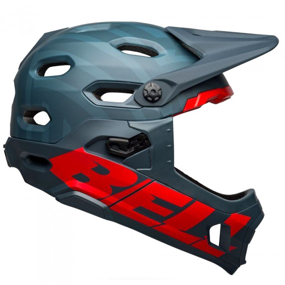 Přilba MTB - BELL Super DH Mips 2021 - Spherical Mat Blue / Crimson