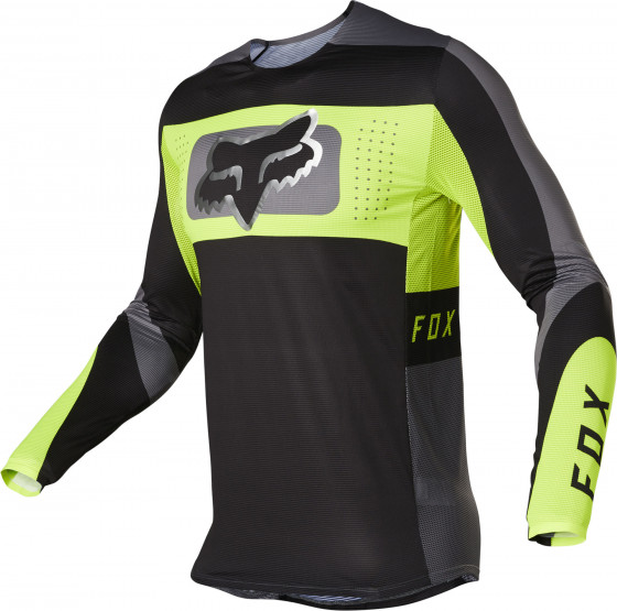 Pánský MX dres Fox Flexair Mirer Jersey Black/Yellow 2X