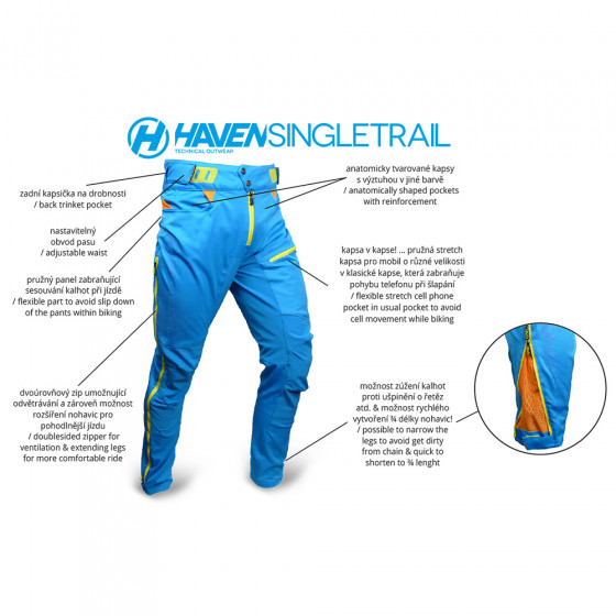 Kalhoty - HAVEN Singletrail - černá