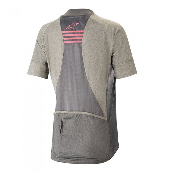 Dámský dres - ALPINESTARS Stella Trail Full Zip Ss - Anthracite Light Grey