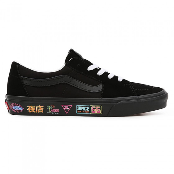 Boty - VANS SK8-Low - Black / Neon