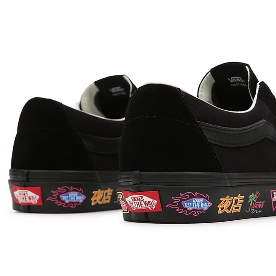 Boty - VANS SK8-Low - Black / Neon