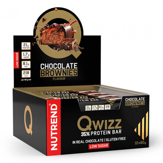 Proteinová tyčinka - NUTREND Qwizz  - Čokoládové Brownies 60g