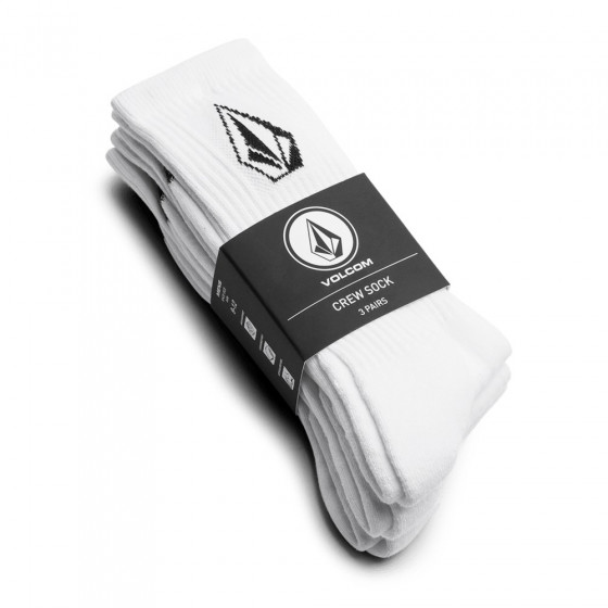 Ponožky - Volcom Full Stone Sock 3-Pack - White