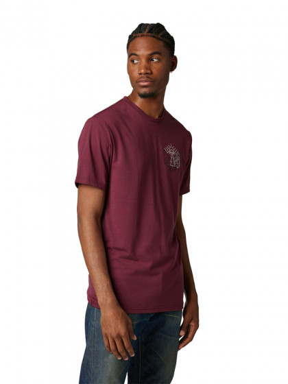 Pánské triko Fox Caveaut Ss Tech Tee Dark Maroon S