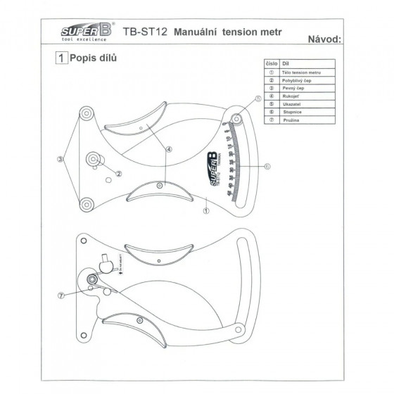 Tenzometr - SUPER B TB-ST12