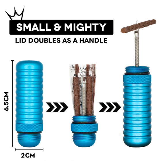 Sada na opravu bezdušových plášťů - PEATY'S Holeshot Puncture Plugger Kit