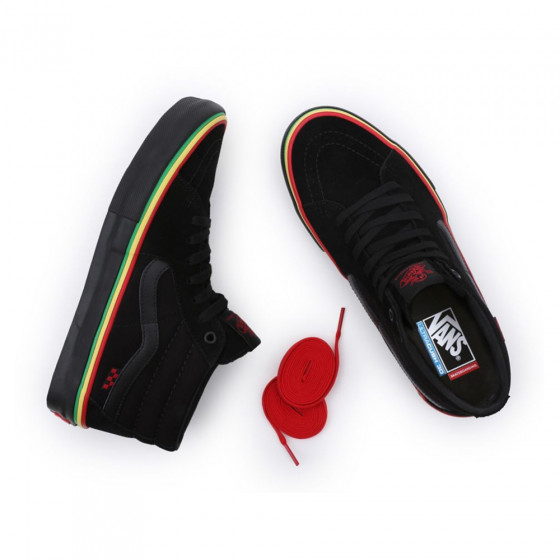 Boty - VANS Skate Grosso Mid - Rasta Black