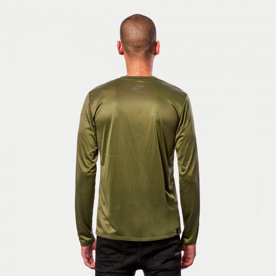 Triko - ALPINESTARS Pursue Performance LS Tee - Military Green