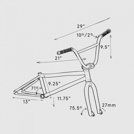 Freestyle BMX kolo - FLY BIKES Omega 21" RHD - Dried Thyme