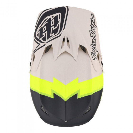 Integrální přilba - TROY LEE DESIGNS D3 Fiberlite Volt - Flo Yellow