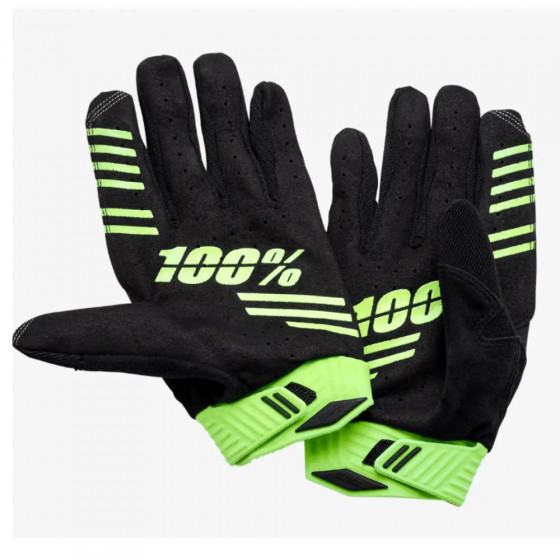 Rukavice - 100% R-Core - Black/Lime 