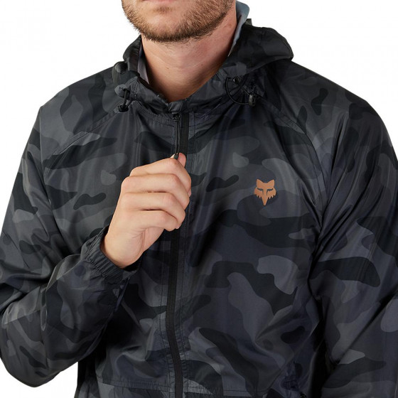 Bunda - FOX Head Camo Windbreaker 2024 - Black Camo