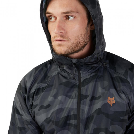 Bunda - FOX Head Camo Windbreaker 2024 - Black Camo