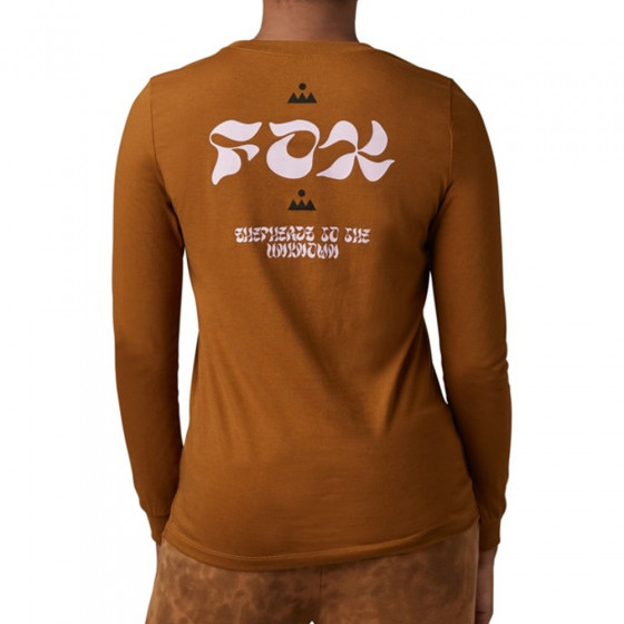 Dámské triko - FOX Zonify Ls Tee 2023 - Nutmeg