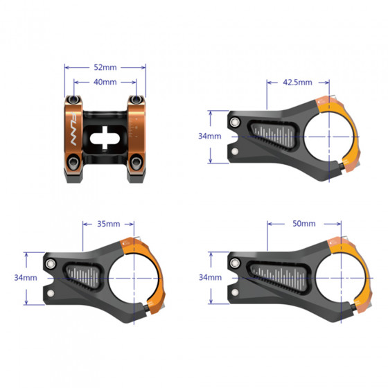 Představec - FUNN Equalizer 2023 31,8mm - Orange
