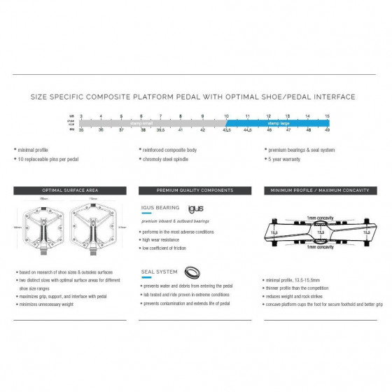Pedály MTB - CRANKBROTHERS Stamp 1 GEN 2 - černá 