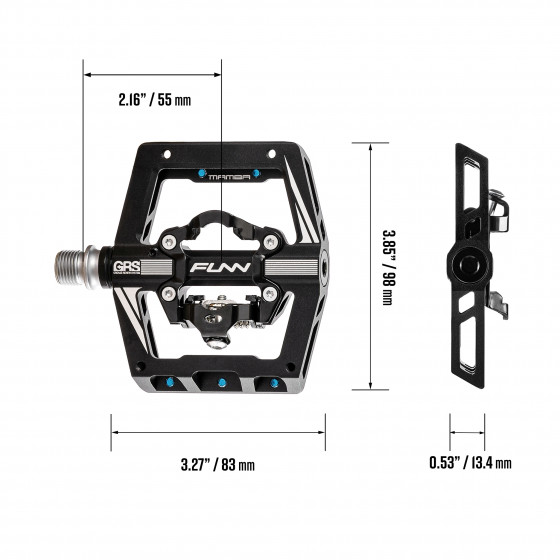 Pedály - FUNN Mamba S 1side SPD - černá