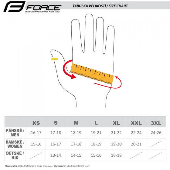 Rukavice - FORCE Sport - šedá / žlutá