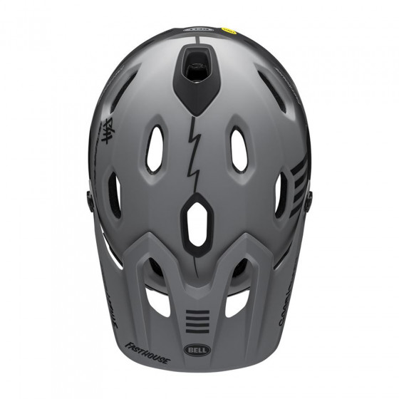 Přilba MTB - BELL Super DH Spherical 2024 - Mat Gray / Black Fasthouse