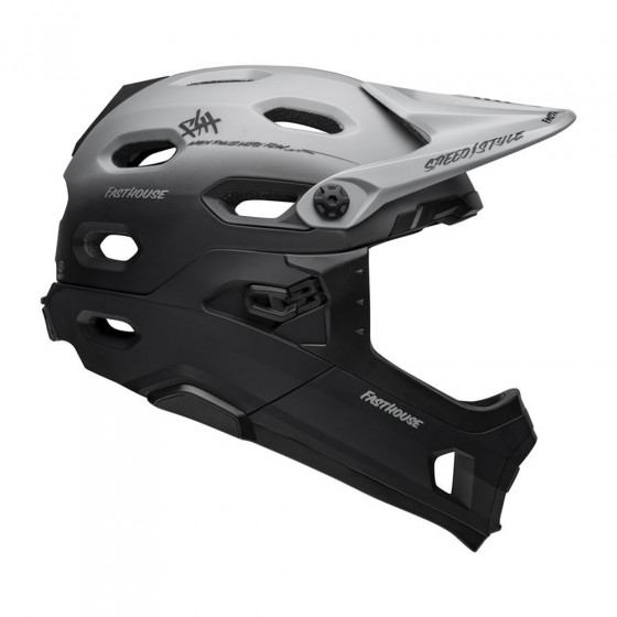 Přilba MTB - BELL Super DH Spherical 2024 - Mat Gray / Black Fasthouse