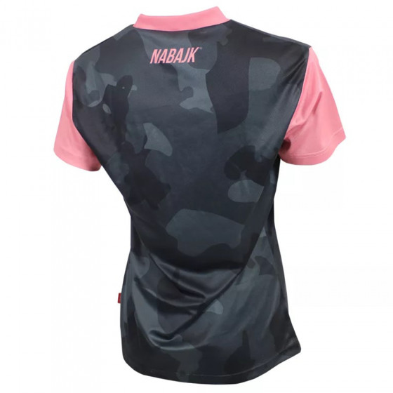 Dámský dres - NABAJK Kubba SS 2024 - Black camo / Old Pink