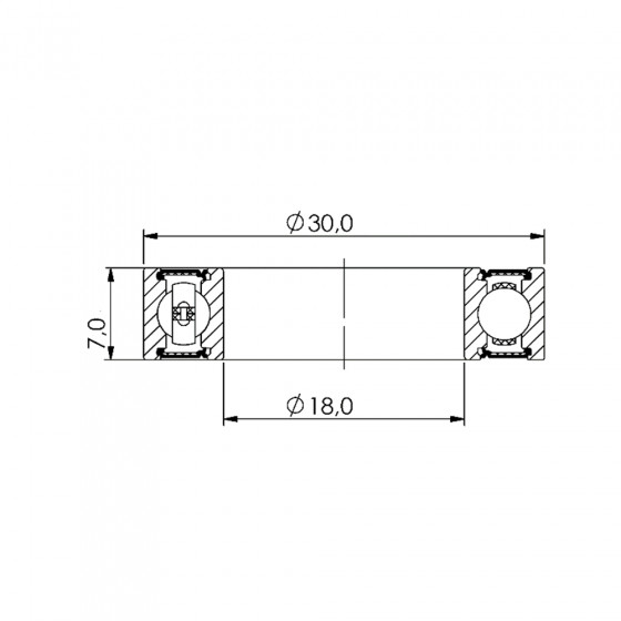 Náhradní ložisko - CB-110 MR18307 2RS