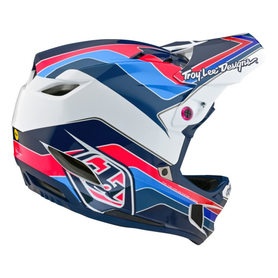 Integrální přilba - TROY LEE DESIGNS D4 Polyacralite MIPS - Block Blue/White