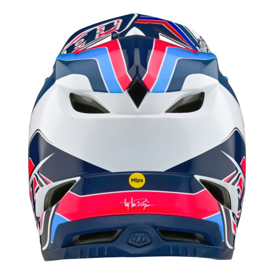 Integrální přilba - TROY LEE DESIGNS D4 Polyacralite MIPS - Block Blue/White