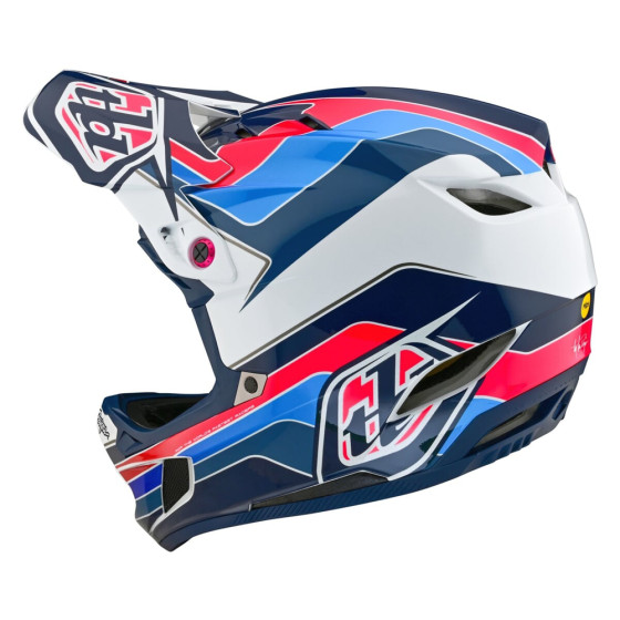 Integrální přilba - TROY LEE DESIGNS D4 Polyacralite MIPS - Block Blue/White