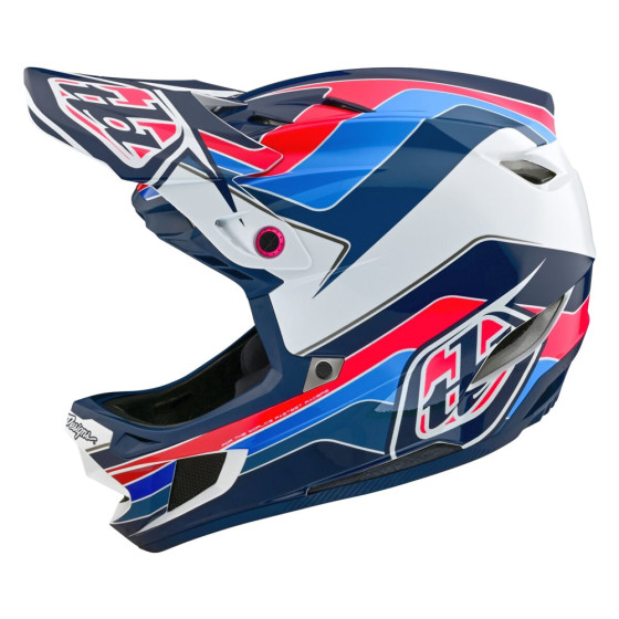 Integrální přilba - TROY LEE DESIGNS D4 Polyacralite MIPS - Block Blue/White