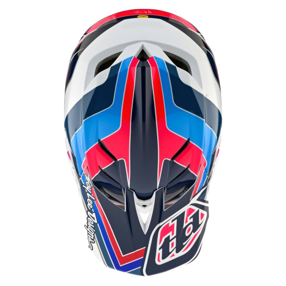 Integrální přilba - TROY LEE DESIGNS D4 Polyacralite MIPS - Block Blue/White