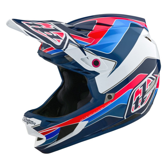 Integrální přilba - TROY LEE DESIGNS D4 Polyacralite MIPS - Block Blue/White