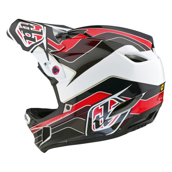 Integrální přilba - TROY LEE DESIGNS D4 Polyacralite MIPS - Block Charcoal/Red