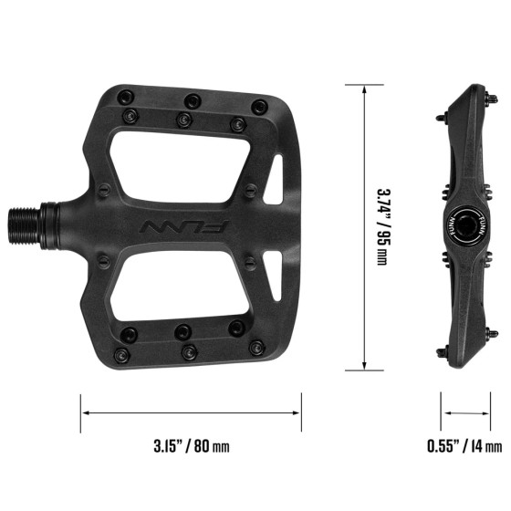 Pedály - FUNN Taipan S - Black