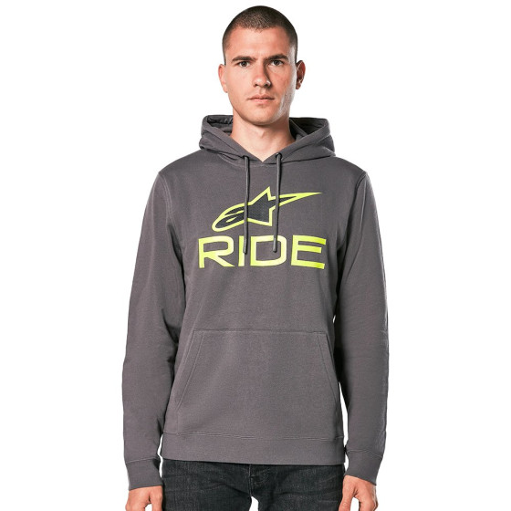 Mikina - ALPINESTARS Ride 4.0 Hoodie 2024 - Charcoal / Lime / Black