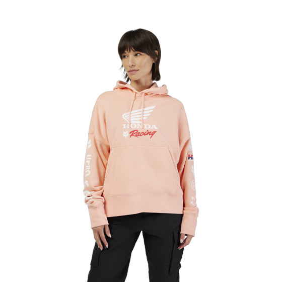 Dámská mikina - FOX x Honda Oversized Po Hoodie 2025 - Pale Pink