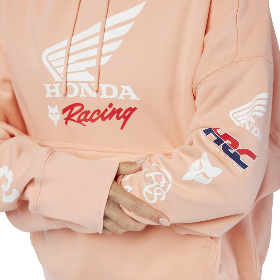 Dámská mikina - FOX x Honda Oversized Po Hoodie 2025 - Pale Pink