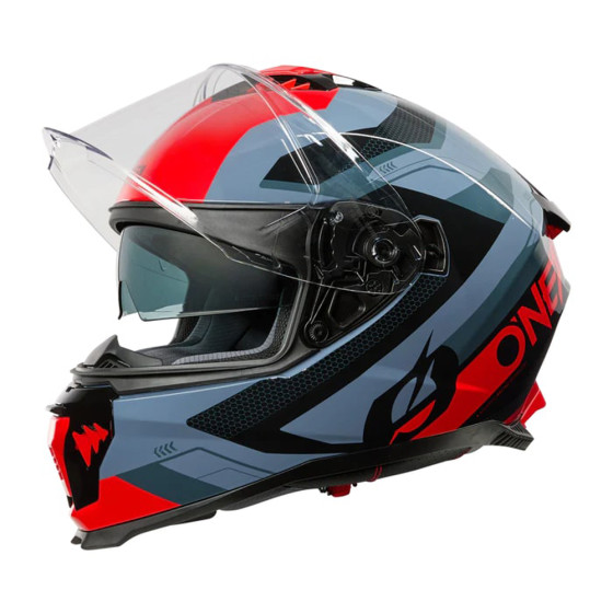 Přilba na silniční moto - O´NEAL Challenger 2025 - černá/šedá/červená